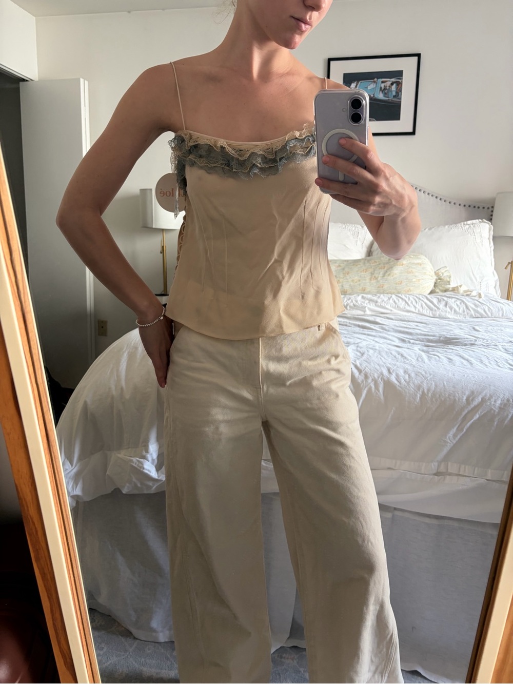 Chloe NWT 100% silk Ruffle-Trim Top